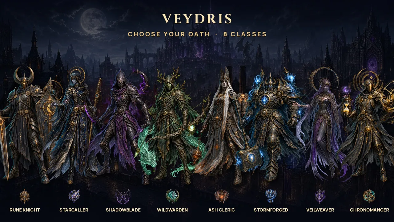 The eight classes of VEYDRIS