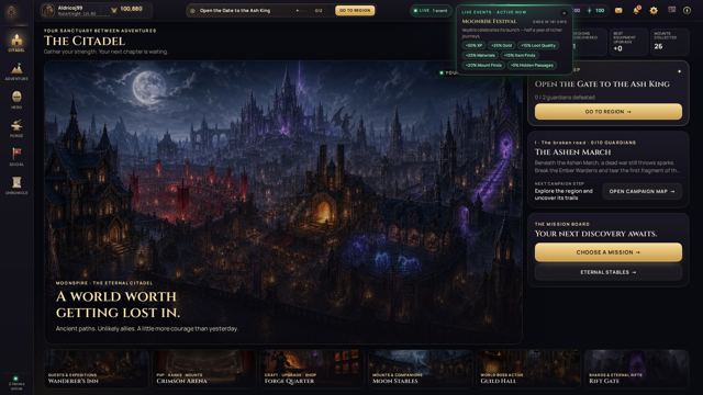 VEYDRIS screenshot: Live event: Moonrise Festival