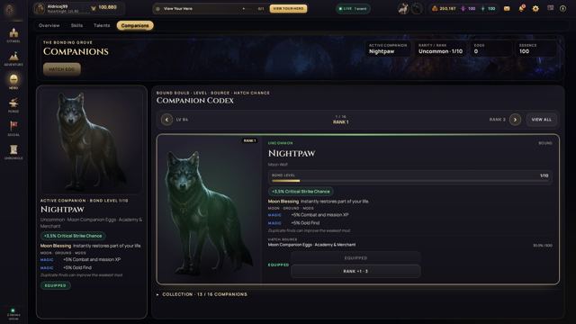 VEYDRIS screenshot: Companions